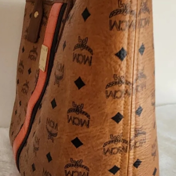 Authentic‼️Please Send To  Poshmark NEW RARE MCM STRIPE Logo Tote